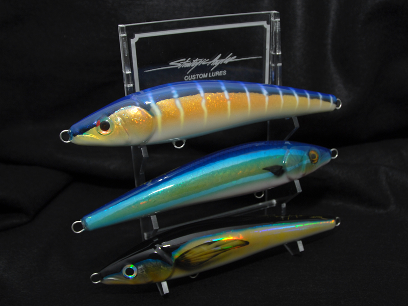 ADJUSTABLE EASEL HEDDON C CHUB A FISHING LURE DISPLAY STANDS PACKAGE OF TEN 10 